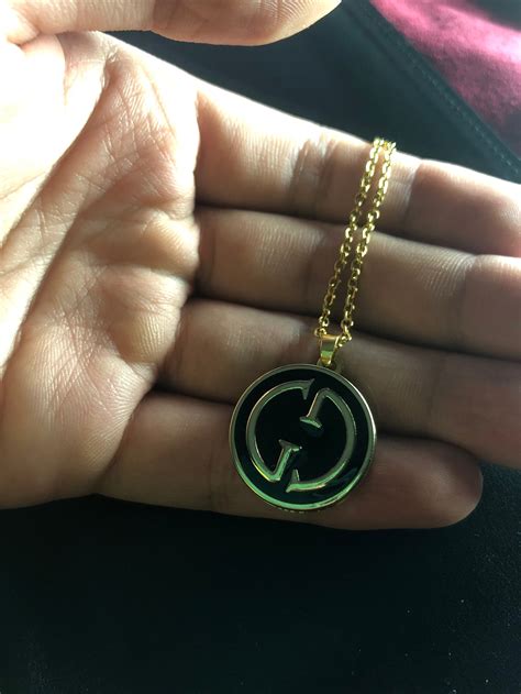 gucci button necklace|gucci necklace vintage.